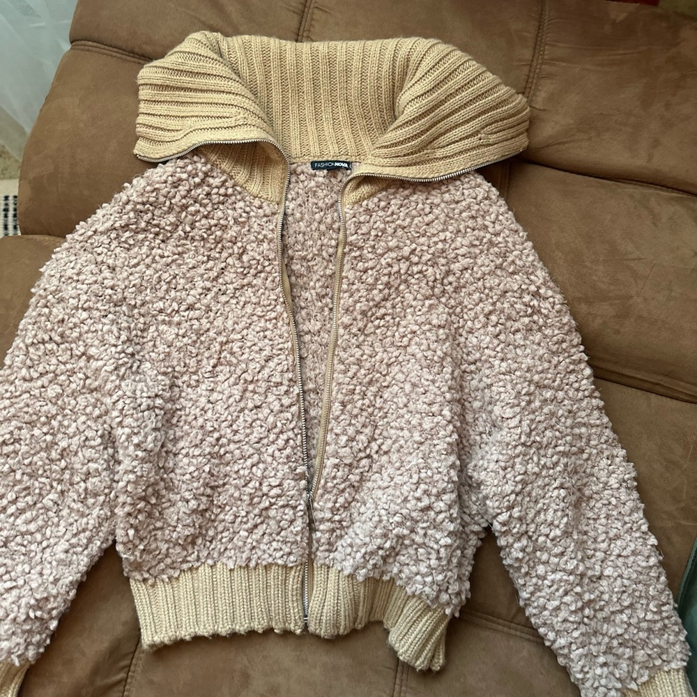 Fashion Nova Tan Teddy Jacket